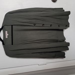 LOFT olive cardigan